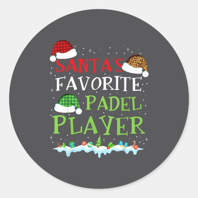 Adesivo Silly Coach Favorite s Player Padel Santa Padel Fu (Frente)