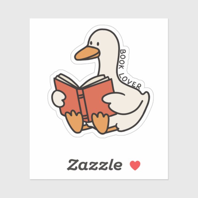 Adesivo Silly Goose Funny Book Lover Bookish Book Club (Folha)