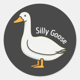 Adesivo Silly Goose Funny Cartoon Goose