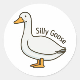 Adesivo Silly Goose Funny Cartoon Goose