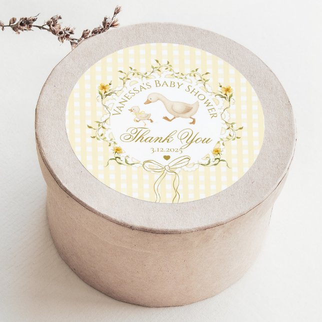 Adesivo Silly Goose Gender neutral Gingham Thank you (Criador carregado)