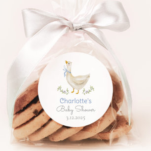 Adesivo Silly Goose Laço azul para menino chá de bebê Obri