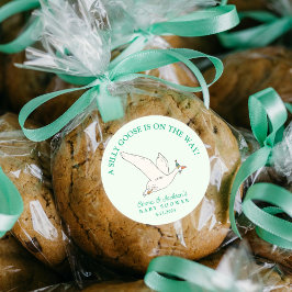 Adesivo Silly Goose no Caminho do Chá de Bebê Verde