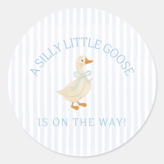 Adesivo Silly Little Goose Baby Shower  (Frente)