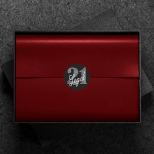 Adesivo Silver 21 e Legal   aniversário de 21 anos mínim