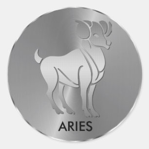 Adesivo Silver Aries - Sinal de Zodíaco