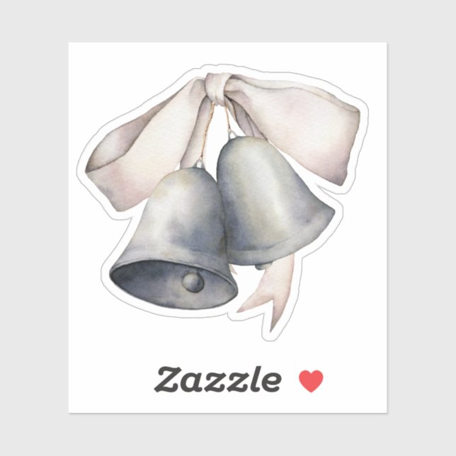 Adesivo Silver Bells Merry Christmas (Folha)