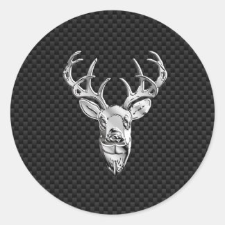 Adesivo Silver Buck no Decor de Fibra de Carbono