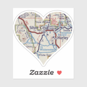 Adesivo Silver City New Mexico Heart