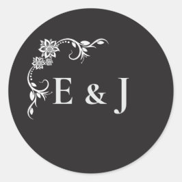 Adesivo Silver Elegance Collection Wedding Round Sticker