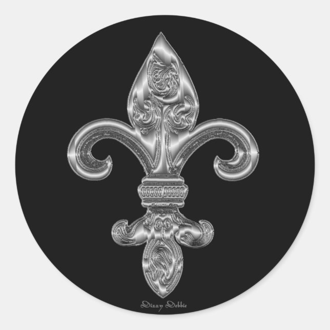 Adesivo Silver Fleur De Li Sticker (Frente)