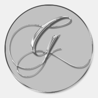 Adesivo Silver Formal Casamento Monograma G Selos