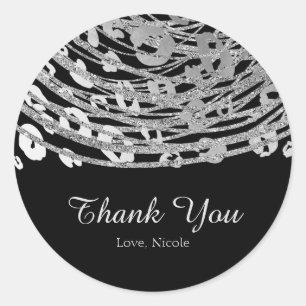 Adesivo Silver Glam Cheetah Impressão Exotic Party Favor