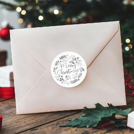 Adesivo Silver Glitter Feliz Natal