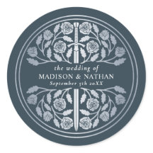 Silver Gray Royal Medieval Sword Wedding 