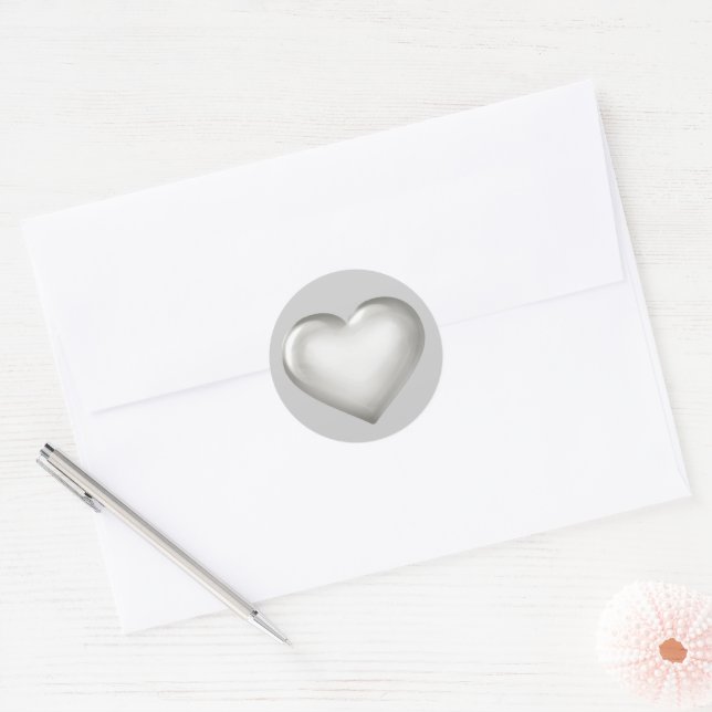 Adesivo Silver Heart (Envelope)