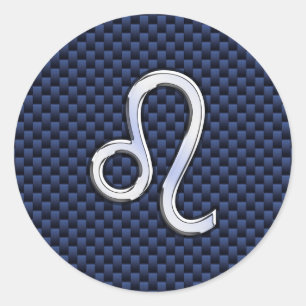 Adesivo Silver Leo Zodiac Símbolo Marinho de Impressão de