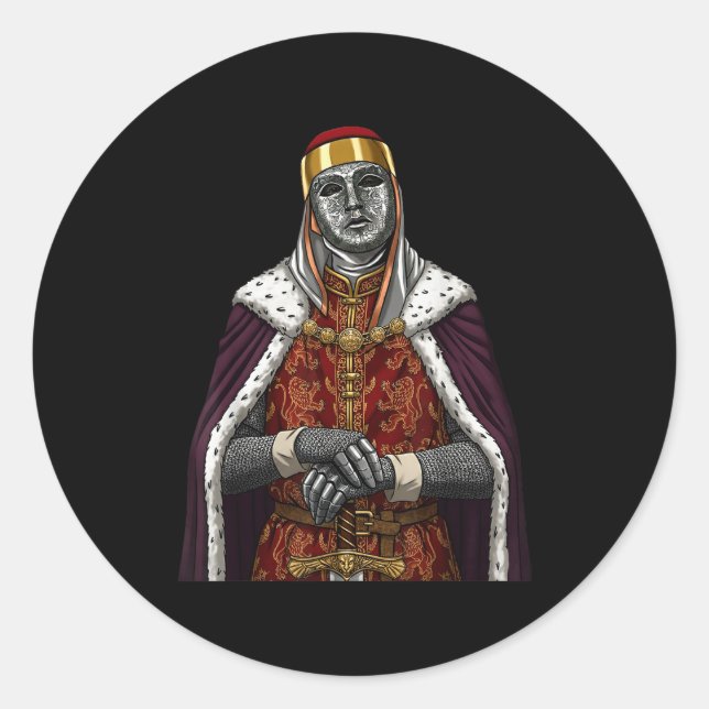 Adesivo Silver Mask King Baldwin Iv Golden Mask Medieval A (Frente)