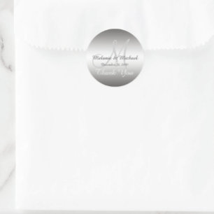 Adesivo Silver Obrigado Monograma Vestido