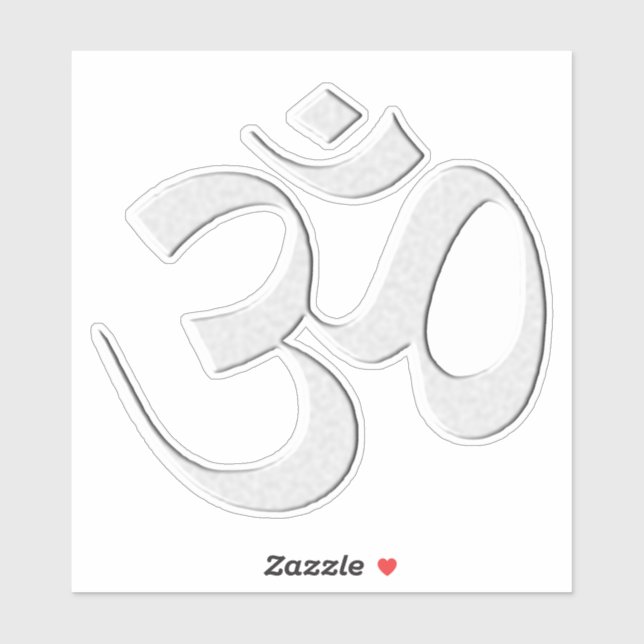 Adesivo Silver Om  (Folha)