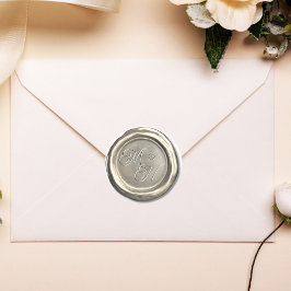 Adesivo Silver Pearl Vintage Inicializa Favor de Casamento