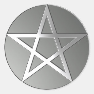 Adesivo Silver Pentacle Sticker