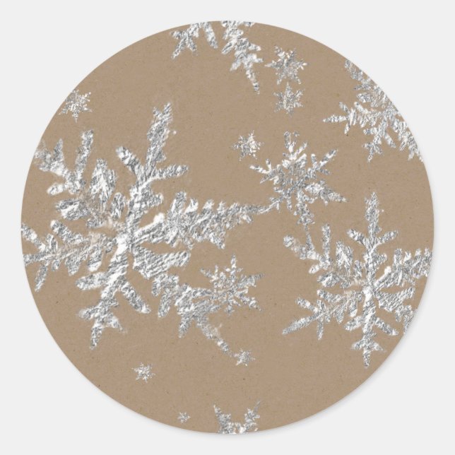 Adesivo Silver Snowflakes Russo Kraft Brown (Frente)
