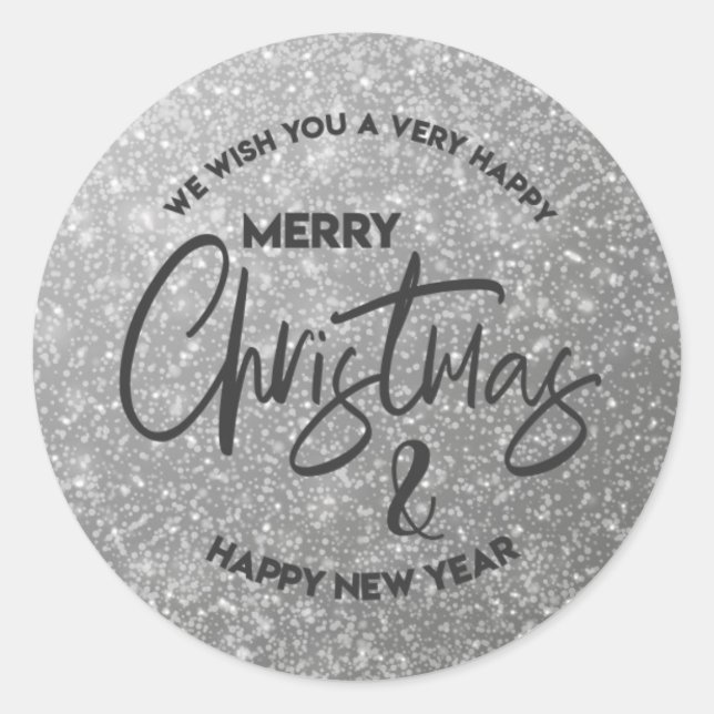 Adesivo Silver Sticker Feliz Natal (Frente)