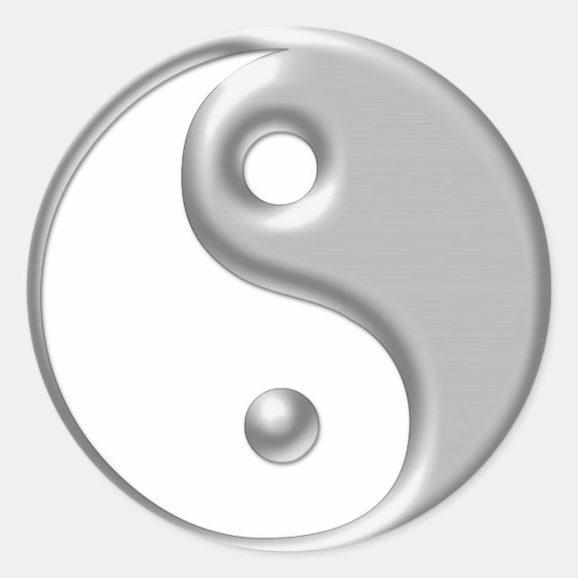 Adesivo Silver Ying Yang (Frente)