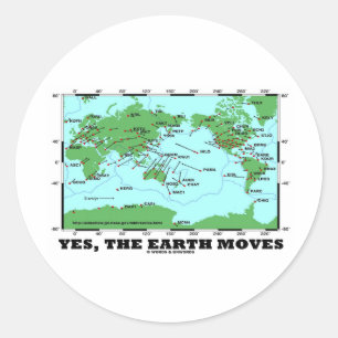 Adesivo Sim a terra move-se (os terremotos da tectônica d