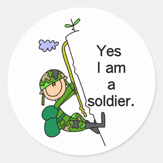 Adesivo Sim, eu sou um Soldado (Frente)