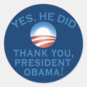 Adesivo SIM FEZ! Obrigado presidente Obama!