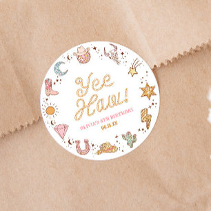 Adesivo Sim, Haw! Festa de aniversário de Garotas Disco Oc