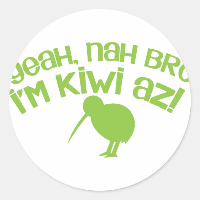 Adesivo Sim, irmão, sou kiwi (Frente)