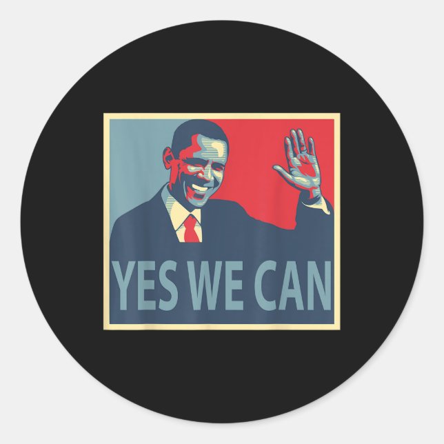 Adesivo Sim, podemos Barack Obama Presidente (Frente)