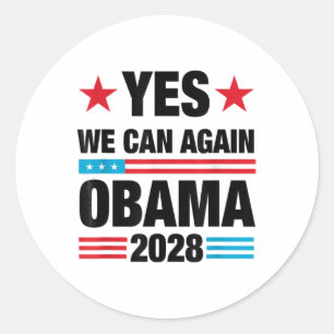 Adesivo Sim, Podemos Novamente Obama 2028 Presidencial A 3