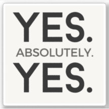 Sim Sim Sim | Afirmação Branca Simples em Negrito