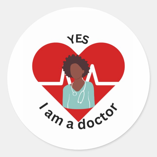 Adesivo Sim, sou médica (Frente)