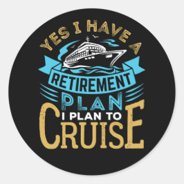 Adesivo Sim, tenho um plano de aposentadoria Cruzando