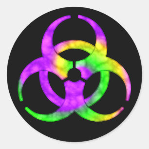 Adesivo Símbolo Acid Spiral Biohazard