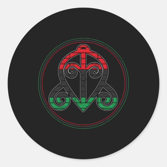 Adesivo Símbolo Adinkra Ou Símbolo Da África Ocidental Ou  (Frente)
