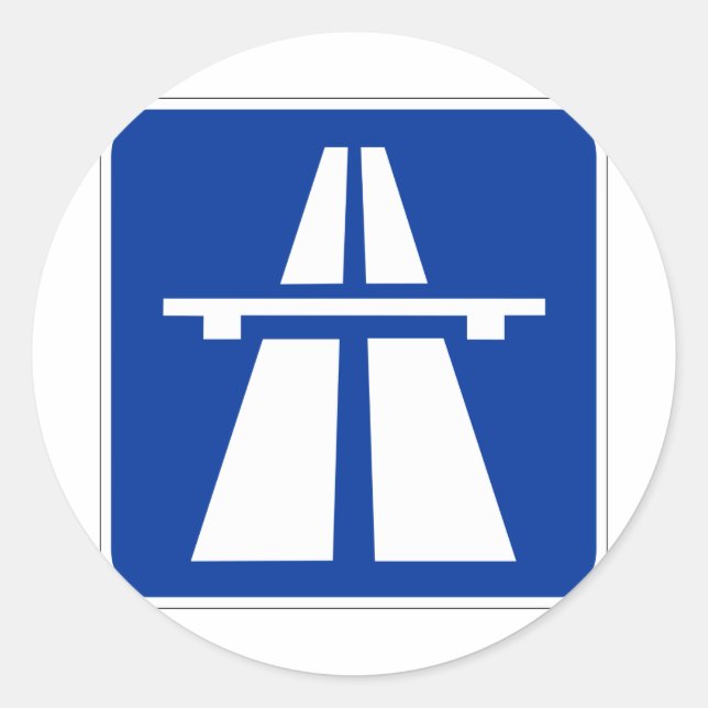 Adesivo Símbolo alemão Autobahn (Frente)