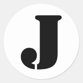 Adesivo Símbolo alfabético por Janz - Letra J branca