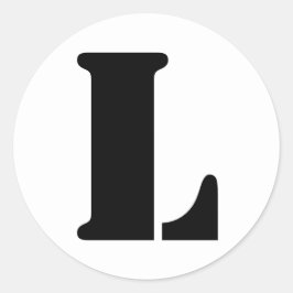 Adesivo Símbolo alfabético por Janz - Letra L Branco