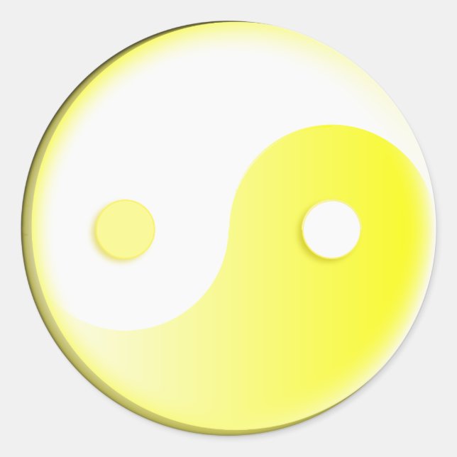 Adesivo Símbolo Amarelo brilhante Yin/Yang (Frente)