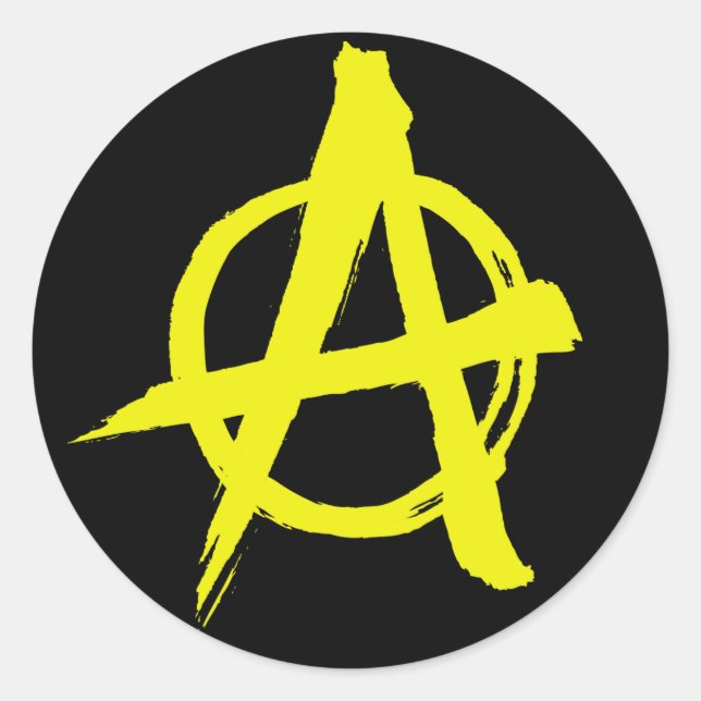 Adesivo Símbolo Anarquo-capitalista Anarquista (Frente)