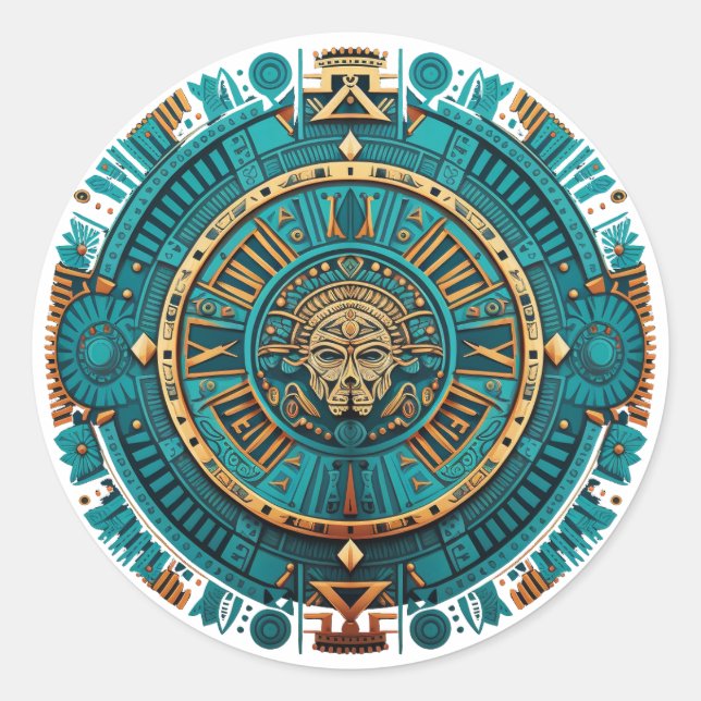 Adesivo Símbolo antigo asteca, inca e maia (Frente)