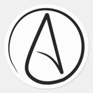 Adesivo Símbolo ateísmo: preto em branco