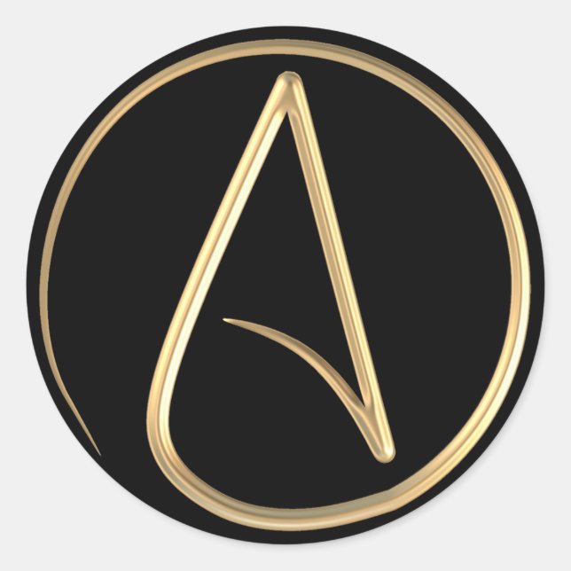 Adesivo Símbolo ateu (Frente)