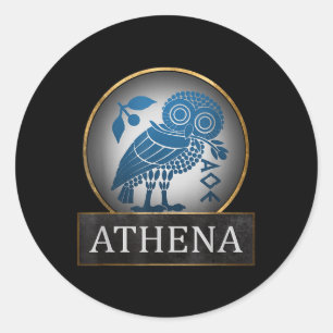 Adesivo Símbolo Athena Owl Da Deusa Grega Da Sabedoria A